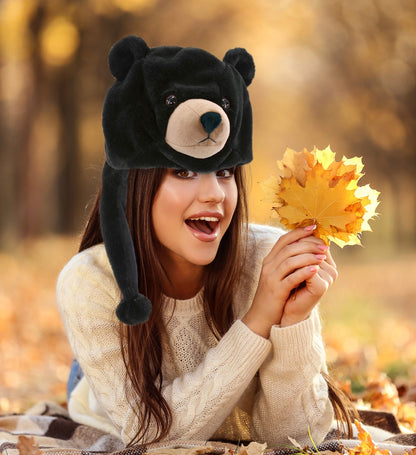 SUPER-SOFT PLUSH HAT - BLACK BEAR