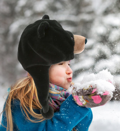 SUPER-SOFT PLUSH HAT - BLACK BEAR