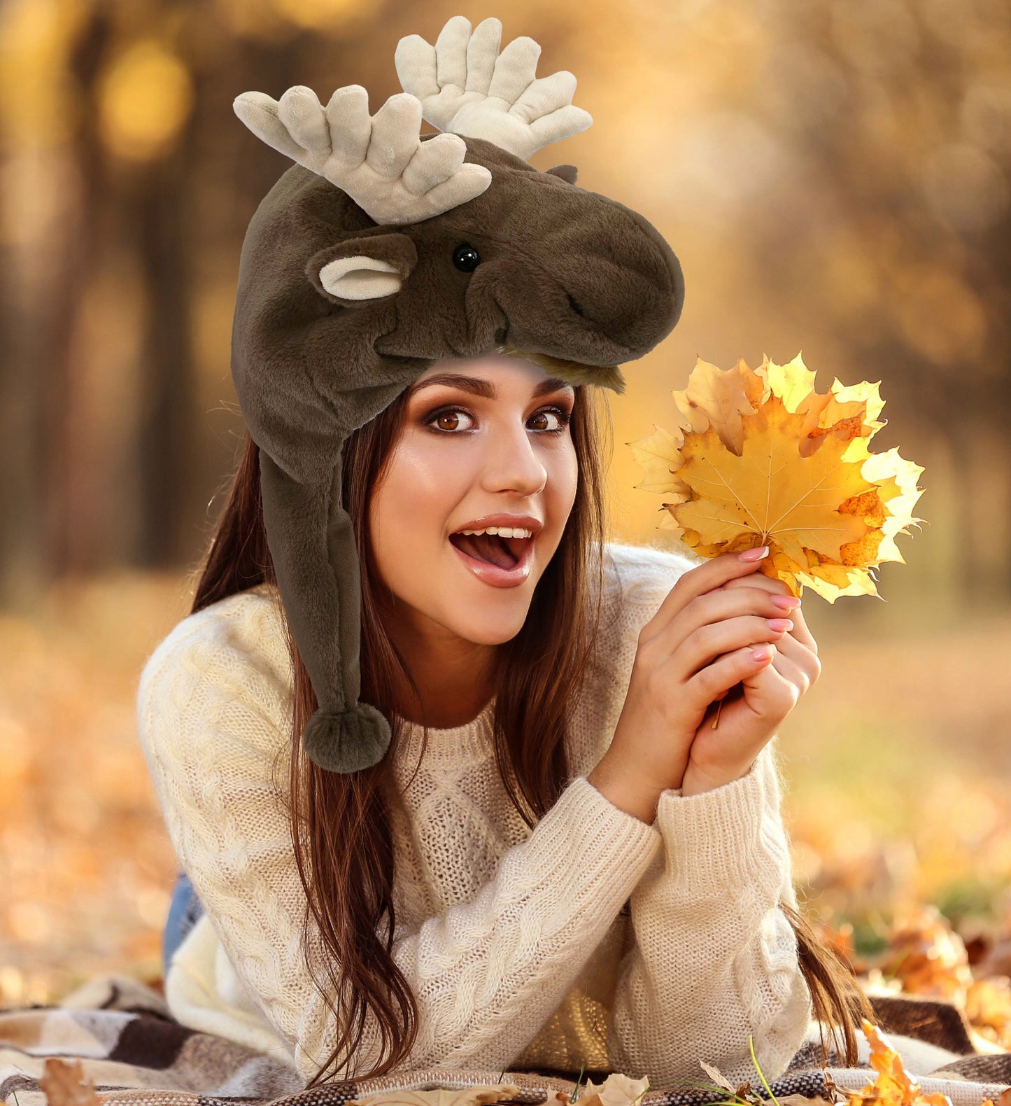 SUPER-SOFT PLUSH HAT - MOOSE