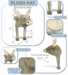 SUPER-SOFT PLUSH HAT - REINDEER
