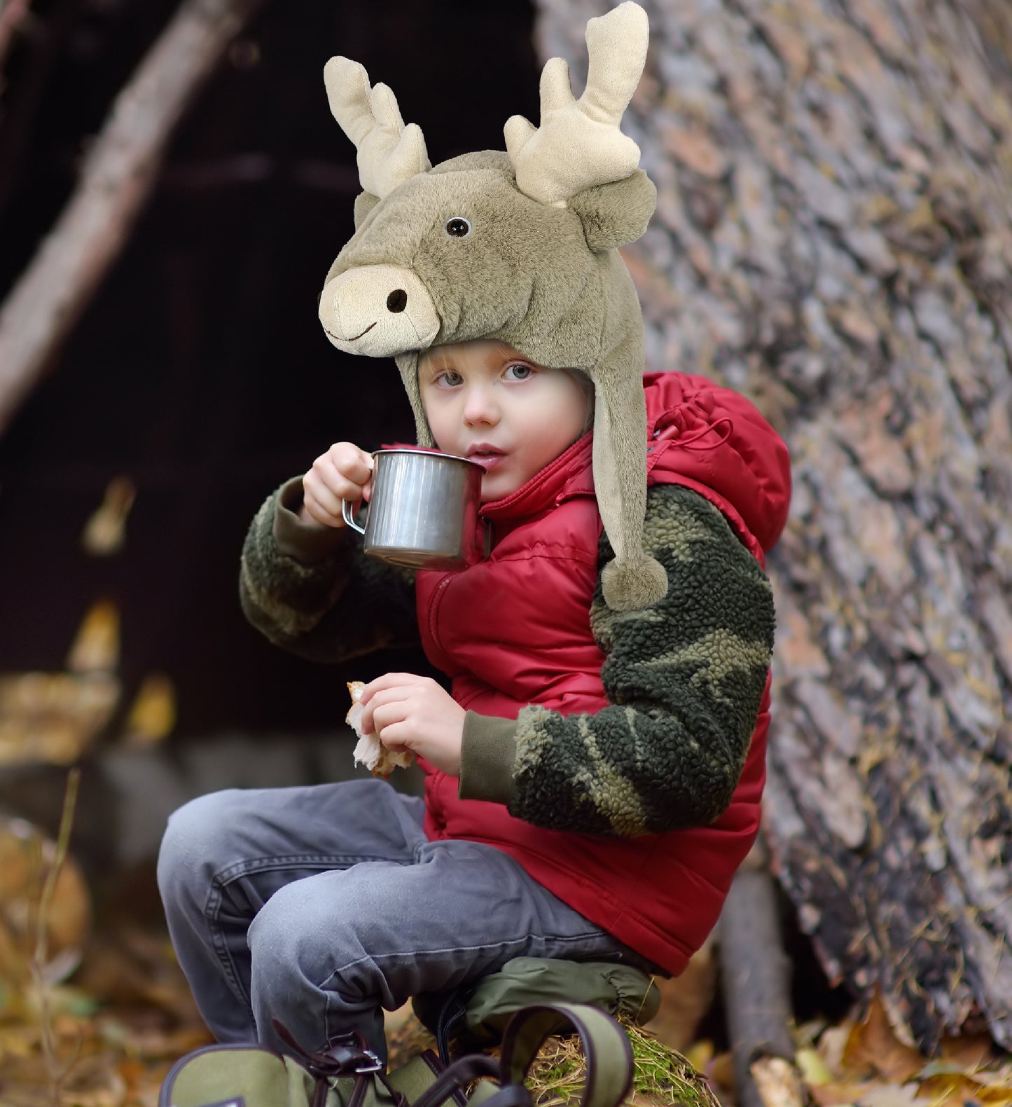 SUPER-SOFT PLUSH HAT - REINDEER