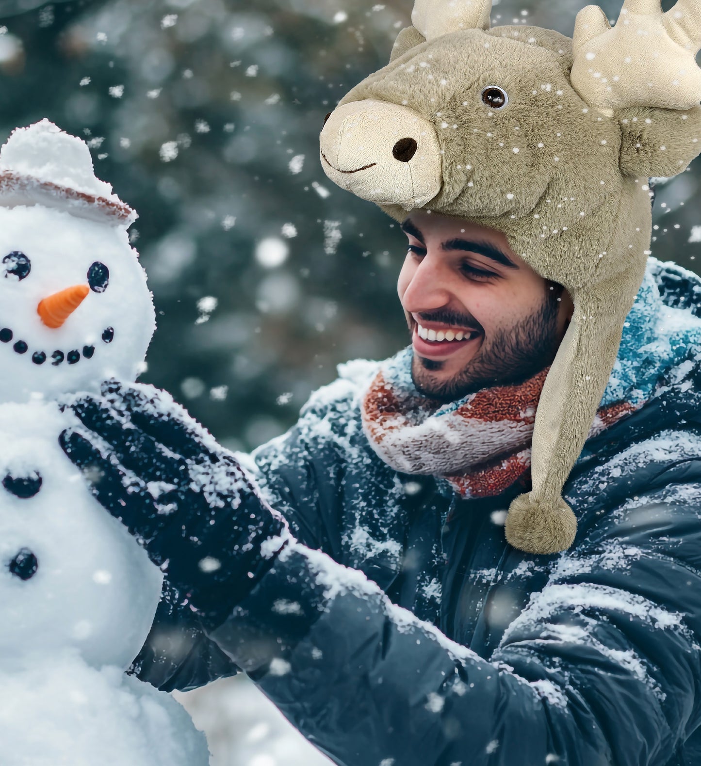 SUPER-SOFT PLUSH HAT - REINDEER
