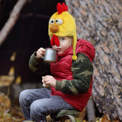 SUPER-SOFT PLUSH HAT - YELLOW ROOSTER