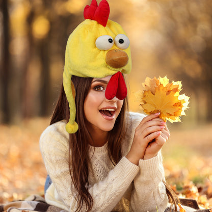 SUPER-SOFT PLUSH HAT - YELLOW ROOSTER