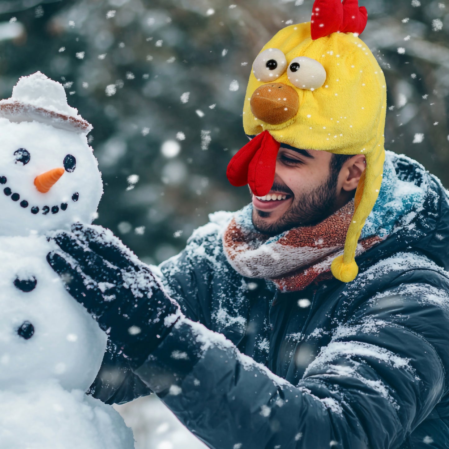SUPER-SOFT PLUSH HAT - YELLOW ROOSTER