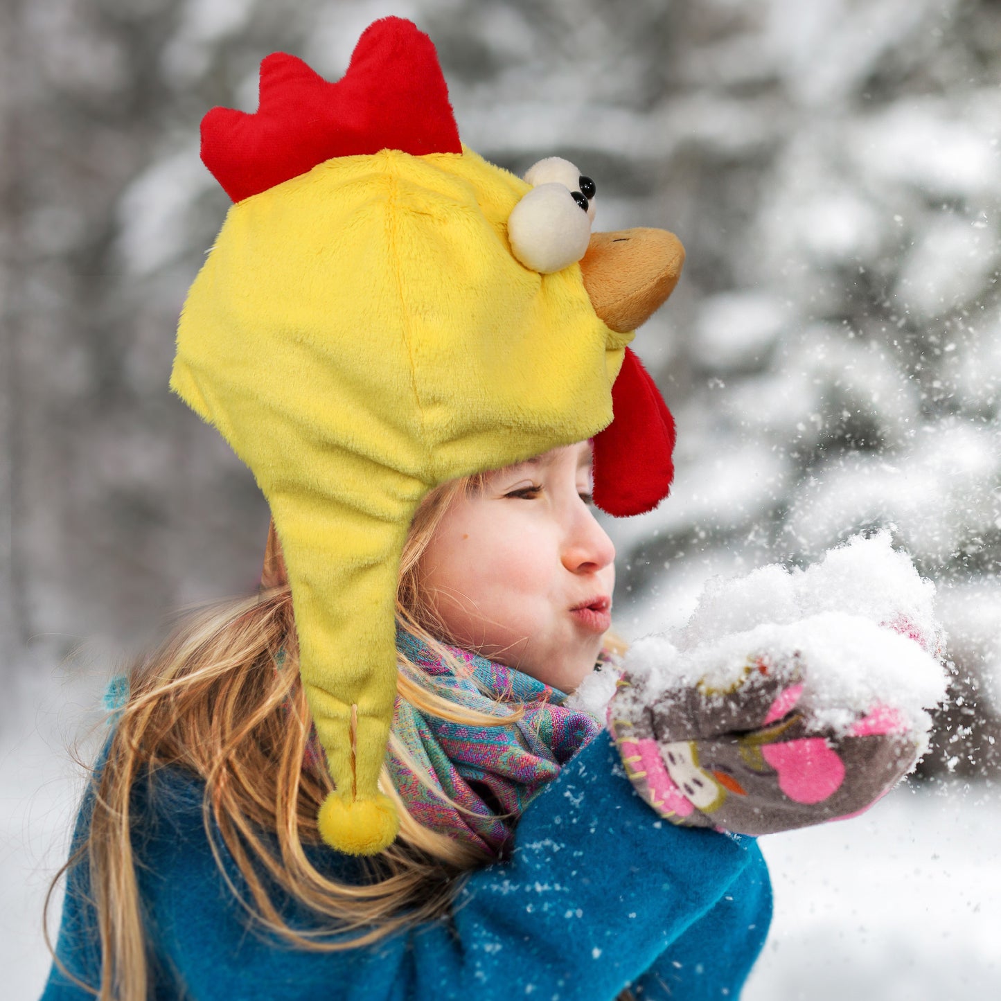 SUPER-SOFT PLUSH HAT - YELLOW ROOSTER