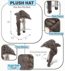 SUPER-SOFT PLUSH HAT - DOLPHIN