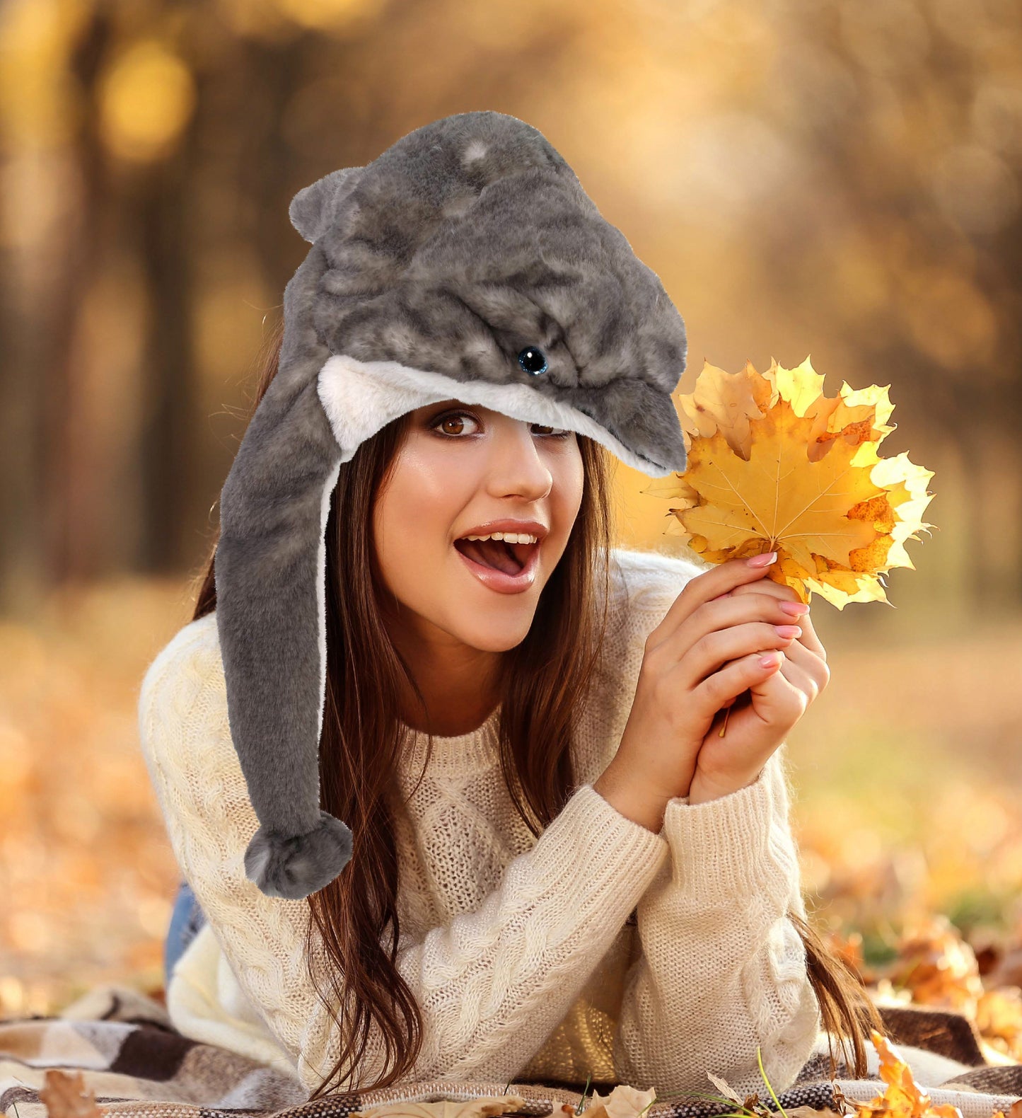 SUPER-SOFT PLUSH HAT - DOLPHIN