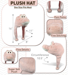 SUPER-SOFT PLUSH HAT - PINK ALLIGATOR