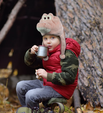 SUPER-SOFT PLUSH HAT - PINK ALLIGATOR