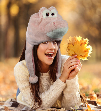 SUPER-SOFT PLUSH HAT - PINK ALLIGATOR