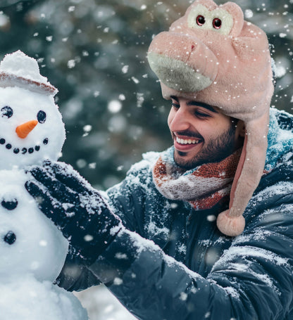 SUPER-SOFT PLUSH HAT - PINK ALLIGATOR