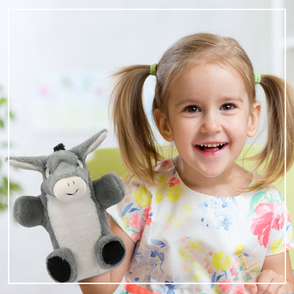 SUPER SOFT PLUSH HAND PUPPET - DONKEY