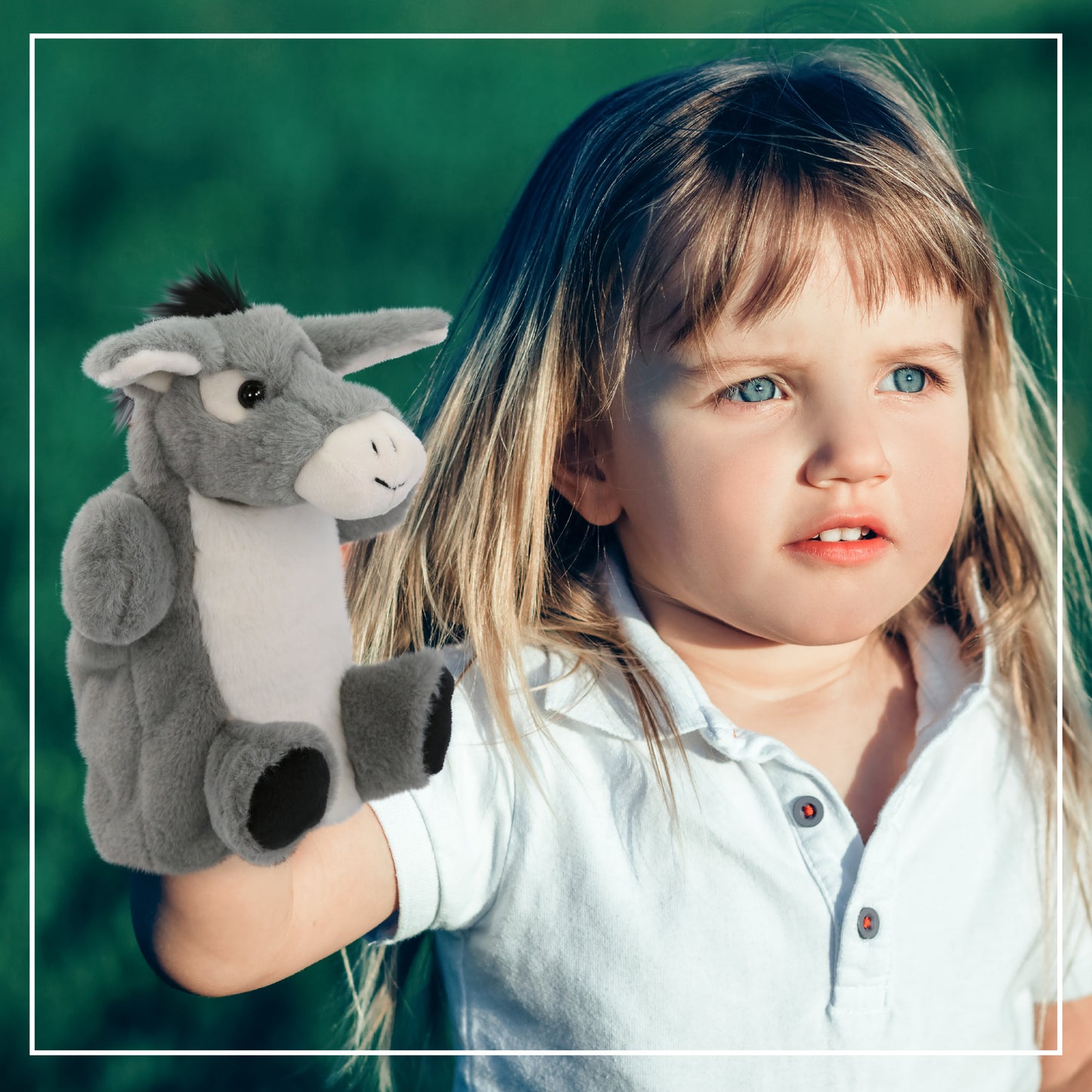 SUPER SOFT PLUSH HAND PUPPET - DONKEY