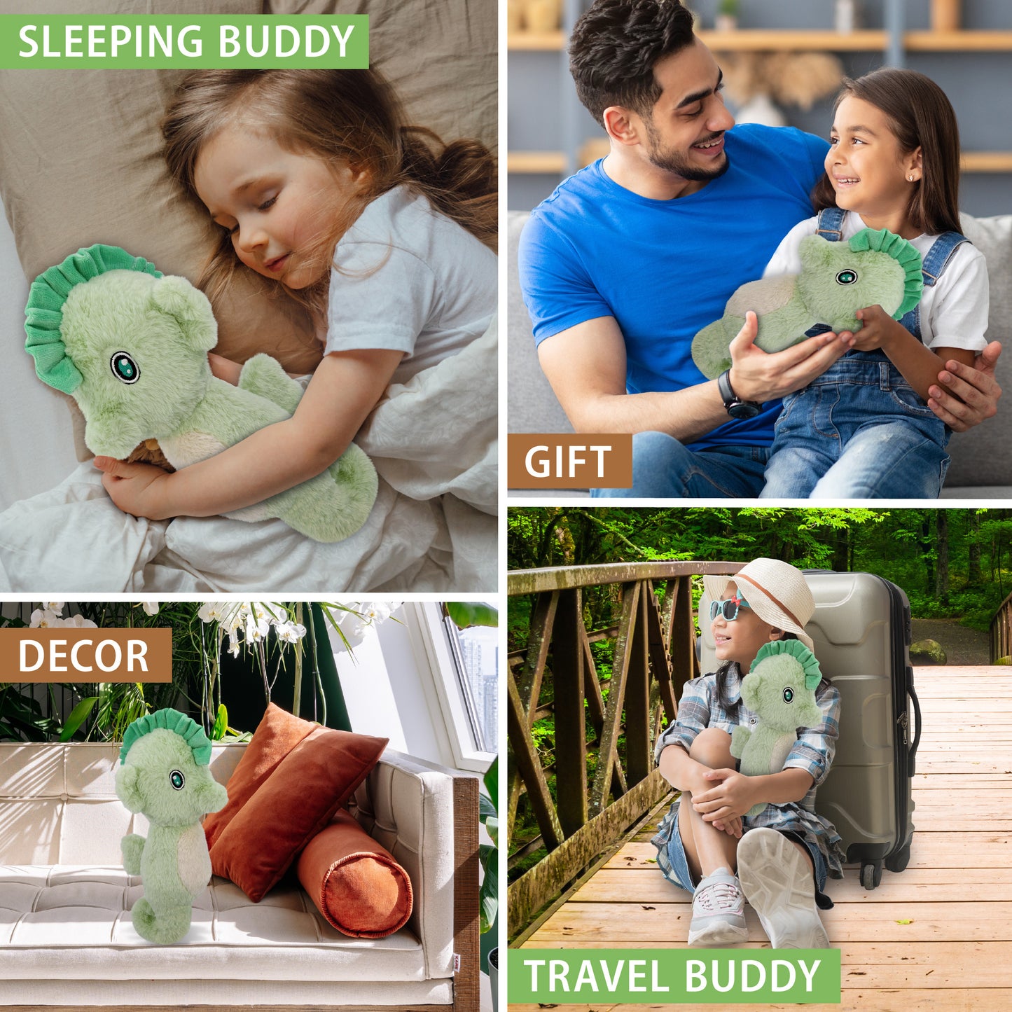 ECO FRIENDLY SUPER-SOFT PLUSH - SEAHORSE
