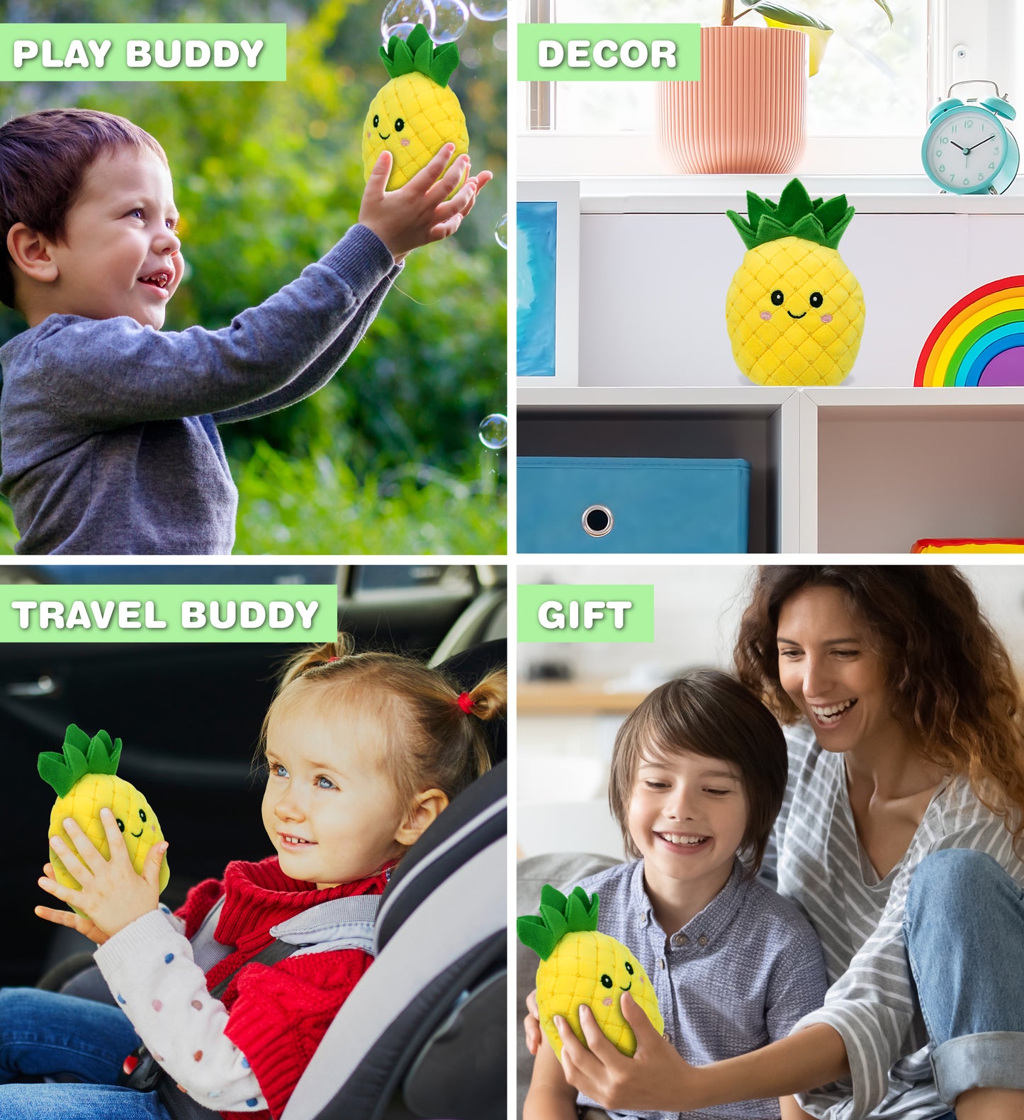 SNUG-MOOSHIES PLUSH - PINEAPPLE 4"