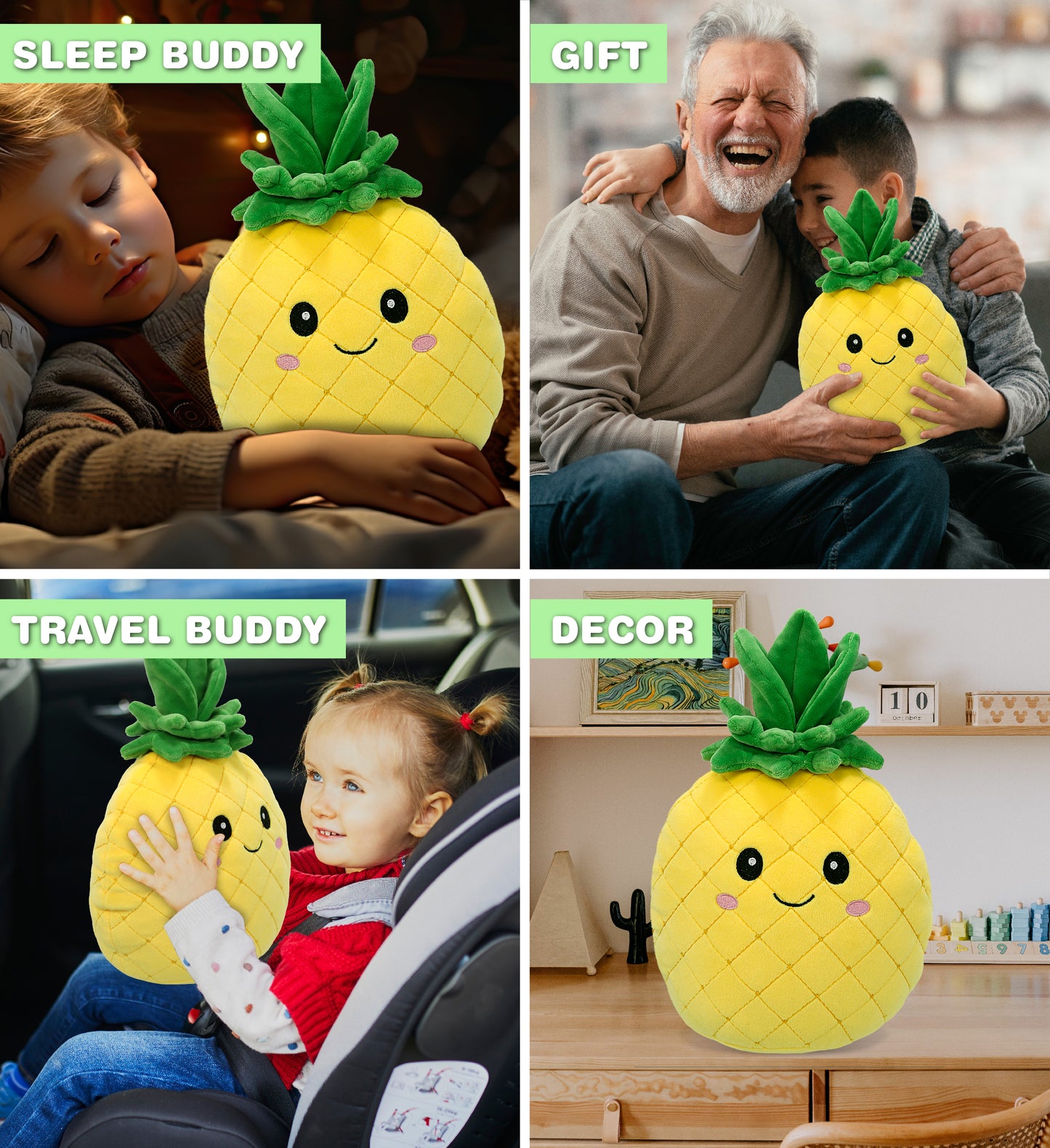 SNUG-MOOSHIES PLUSH - PINEAPPLE 11"