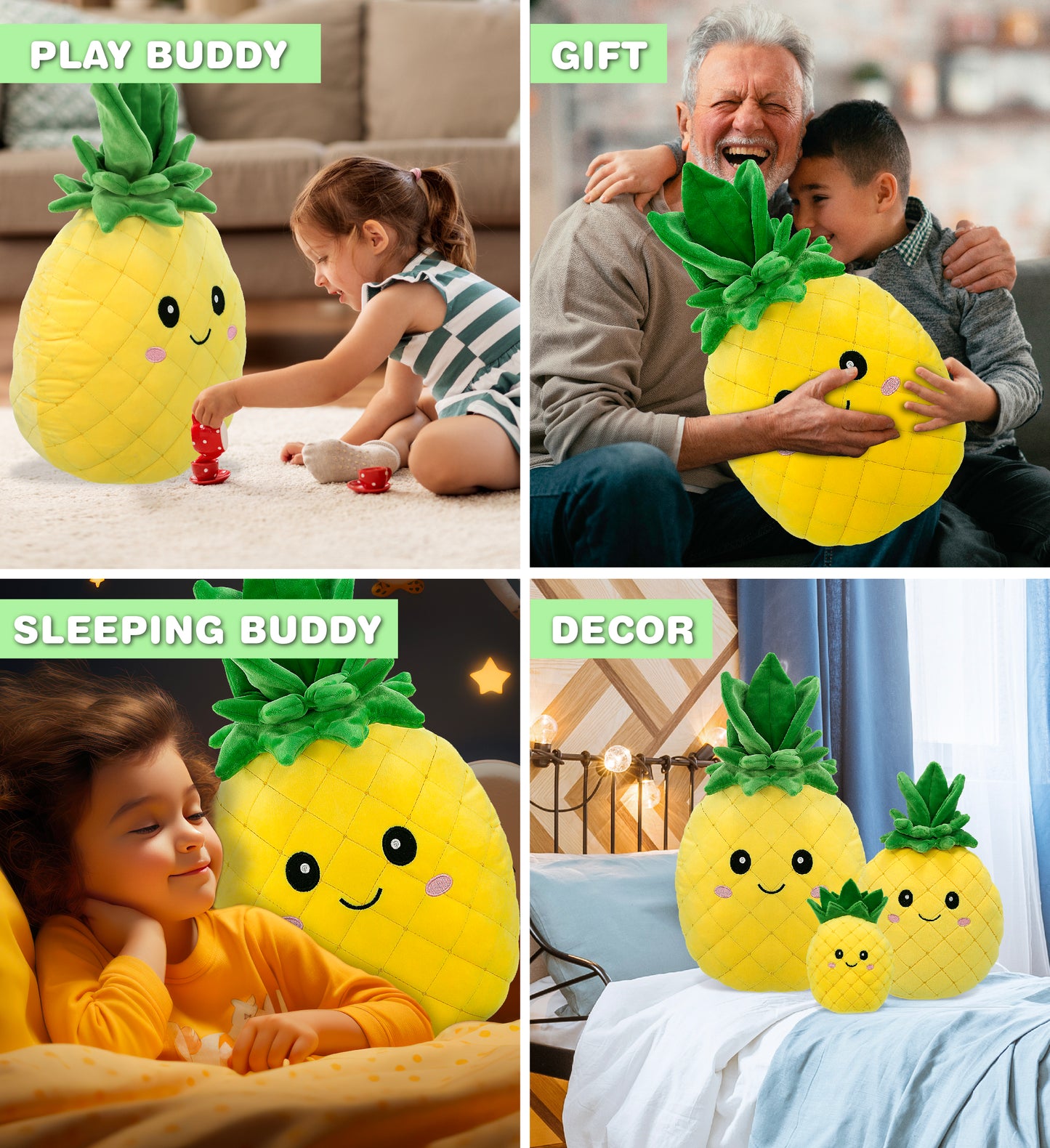 SNUG-MOOSHIES PLUSH - PINEAPPLE 18"