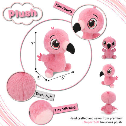 FUZZY PLUSH - FLAMINGO 7"