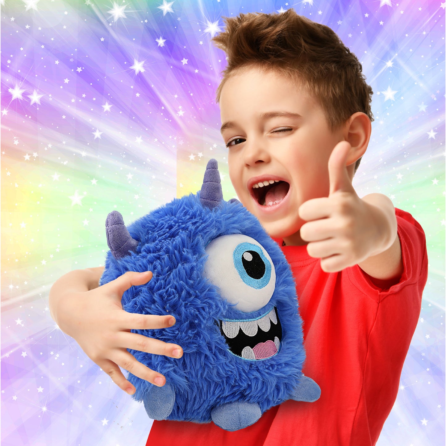 FUZZY PLUSH - BLUE MONSTER 8.5"