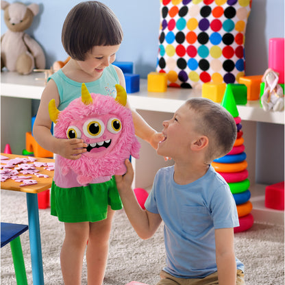 FUZZY PLUSH - PINK MONSTER 8.5"