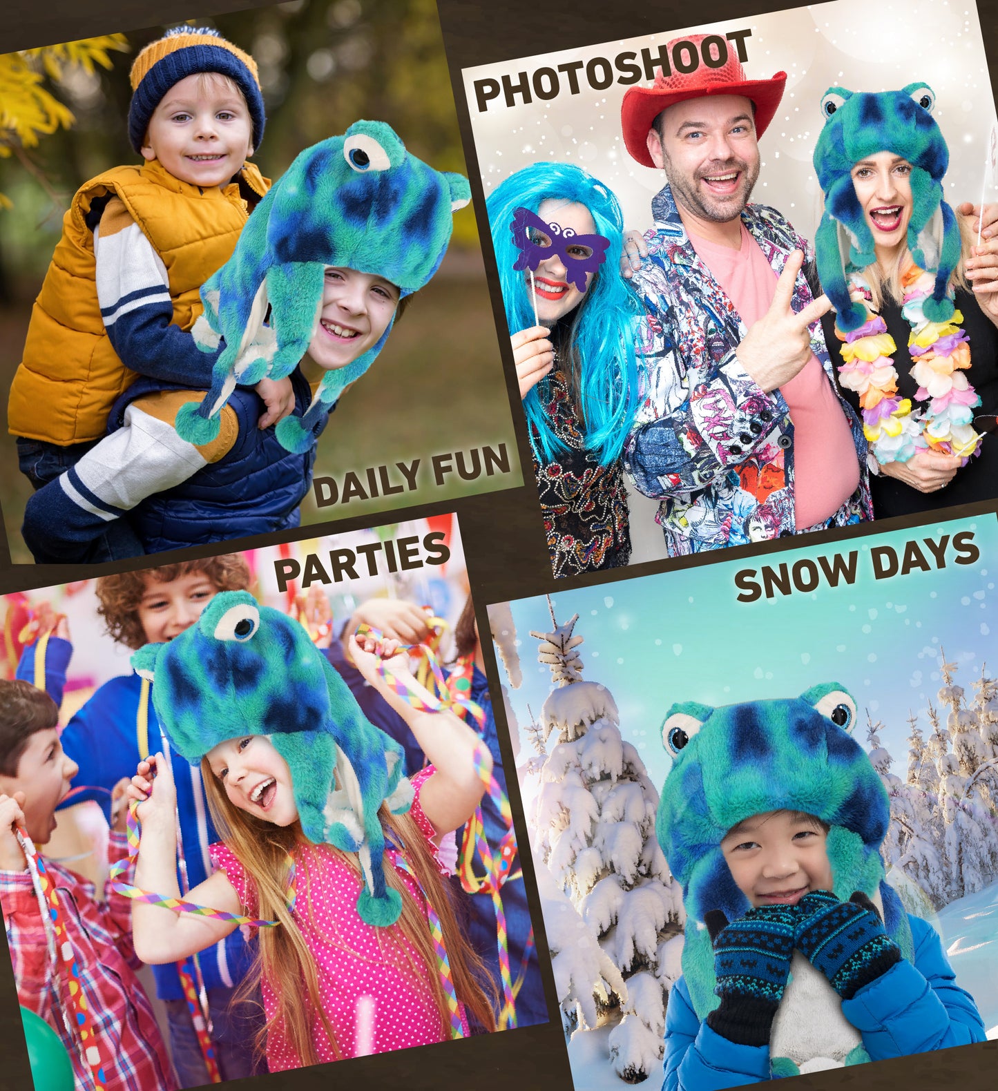 SUPER-SOFT PLUSH HAT - BLUE TIE-DYE OCTOPUS