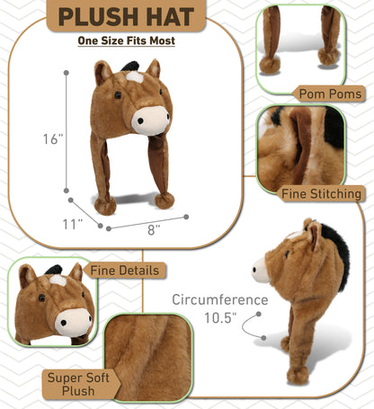 SUPER-SOFT PLUSH HAT - HORSE