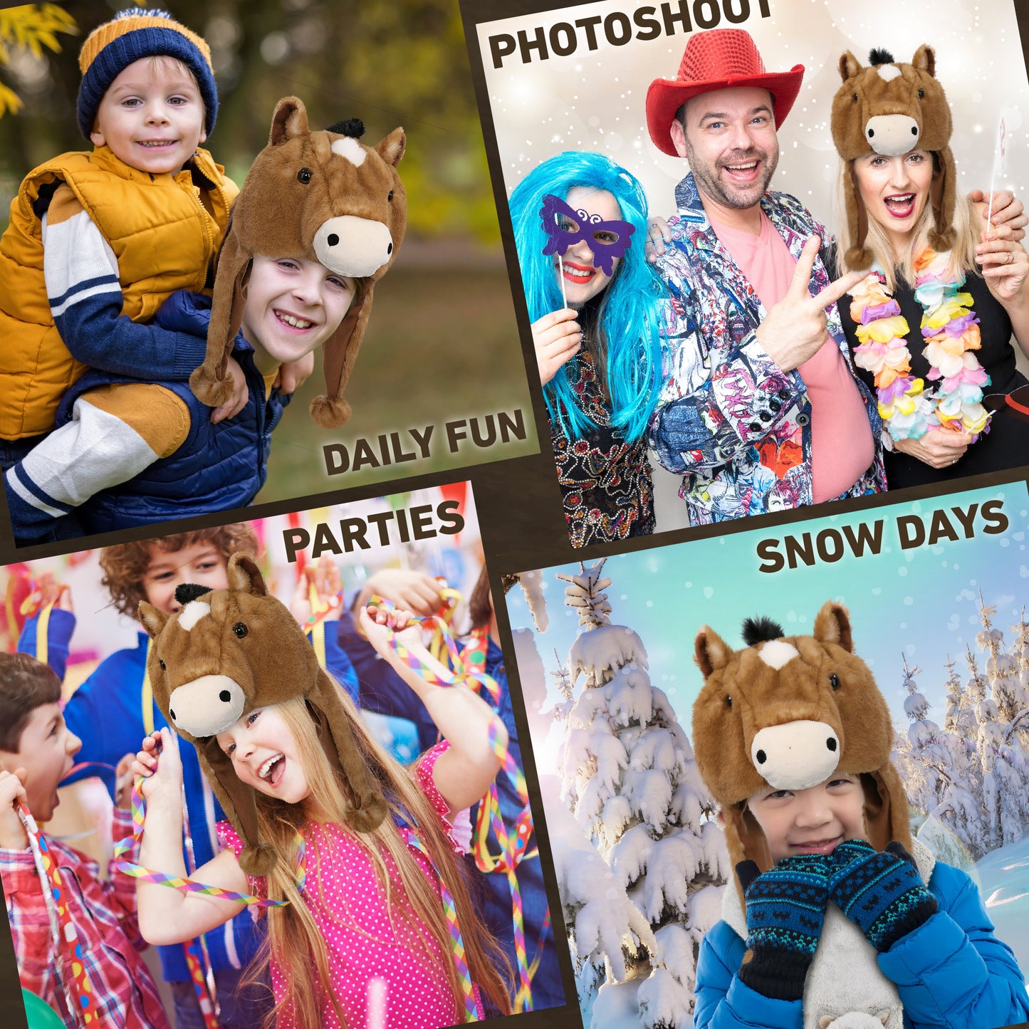 SUPER-SOFT PLUSH HAT - HORSE