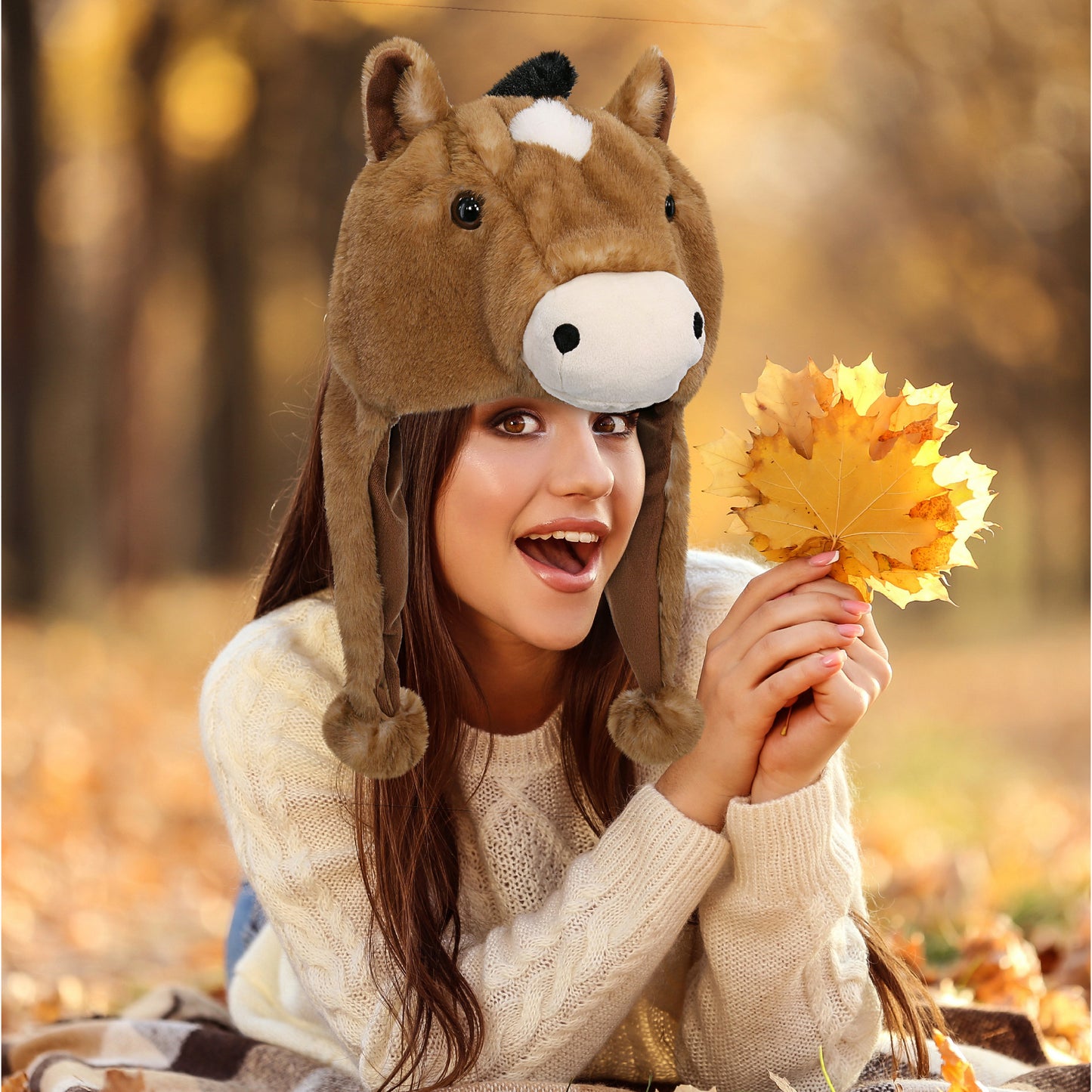 SUPER-SOFT PLUSH HAT - HORSE