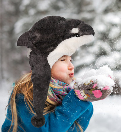 SUPER-SOFT PLUSH HAT - ORCA KILLER WHALE