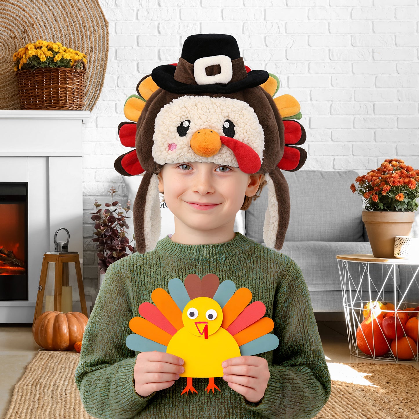 SUPER-SOFT PLUSH HAT - PILGRIM TURKEY