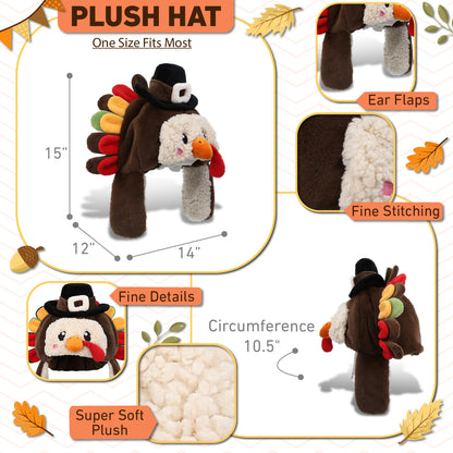 SUPER-SOFT PLUSH HAT - PILGRIM TURKEY