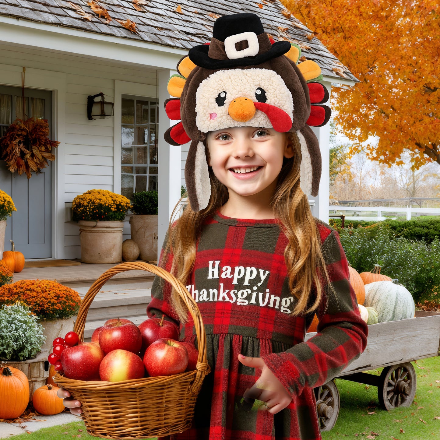 SUPER-SOFT PLUSH HAT - PILGRIM TURKEY