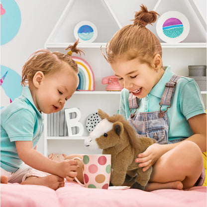SUPER SOFT PLUSH - STANDING BROWN HORSE