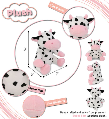 PLUSH - COW 8"