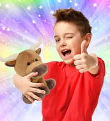 PLUSH - FLOPPY LONGHORN 8"