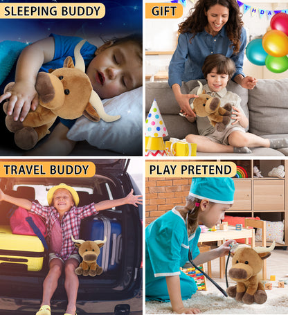 PLUSH - FLOPPY LONGHORN 8"