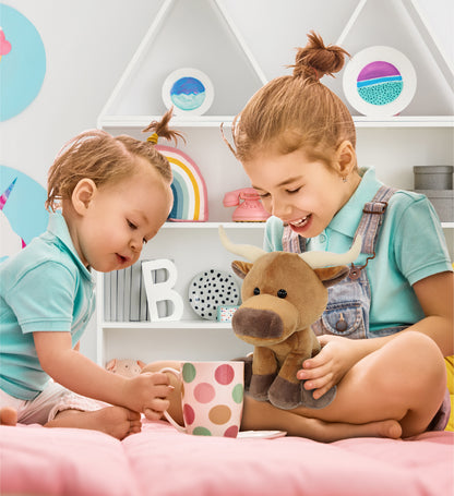 PLUSH - FLOPPY LONGHORN 8"