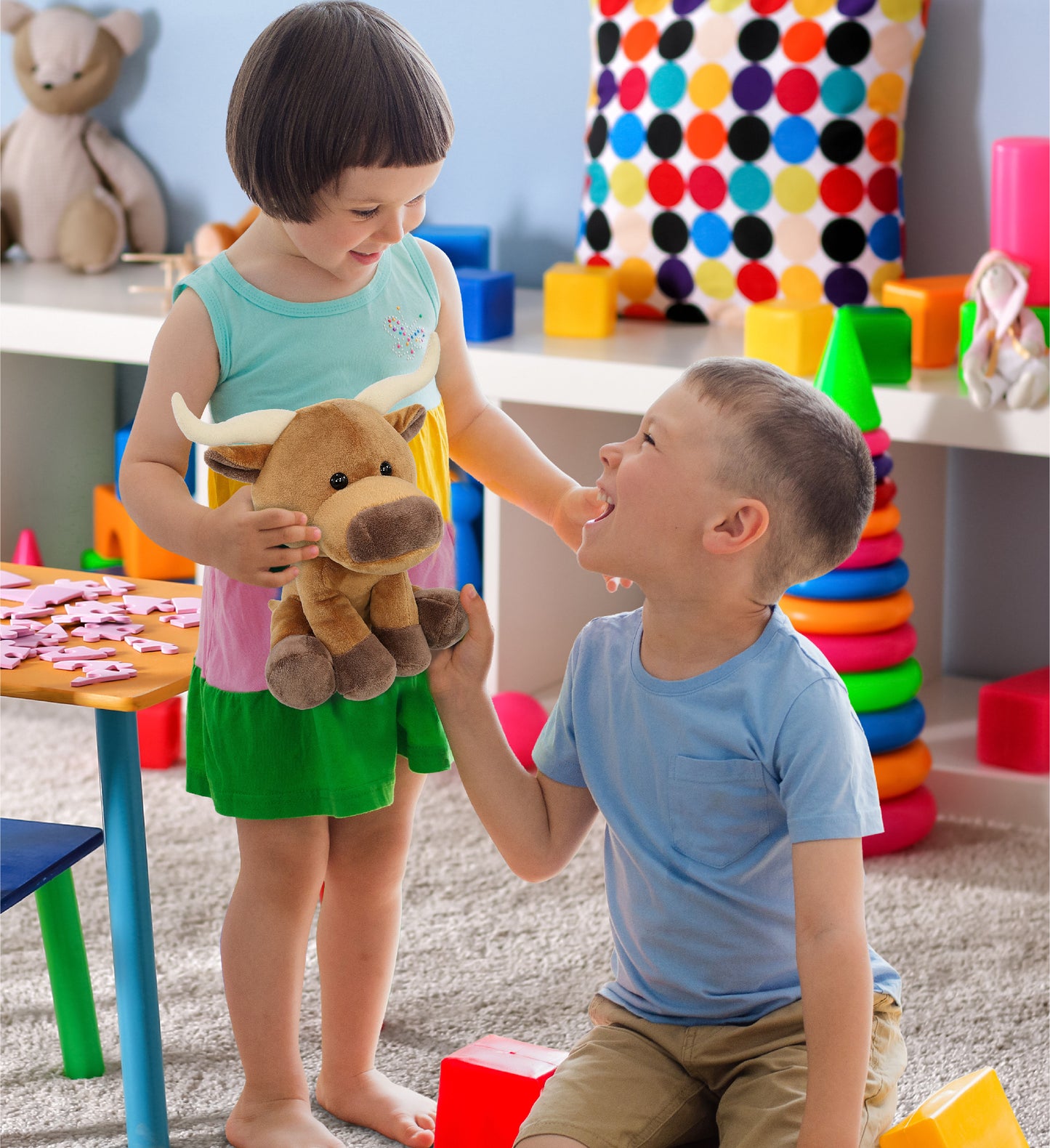 PLUSH - FLOPPY LONGHORN 8"