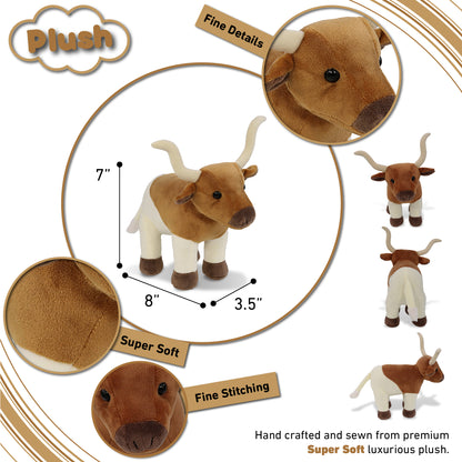 PLUSH - STANDING LONGHORN 8"
