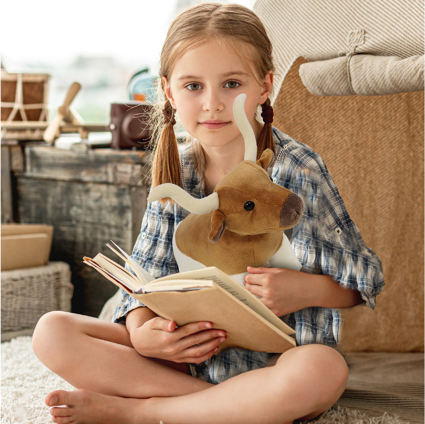 PLUSH - STANDING LONGHORN 8"