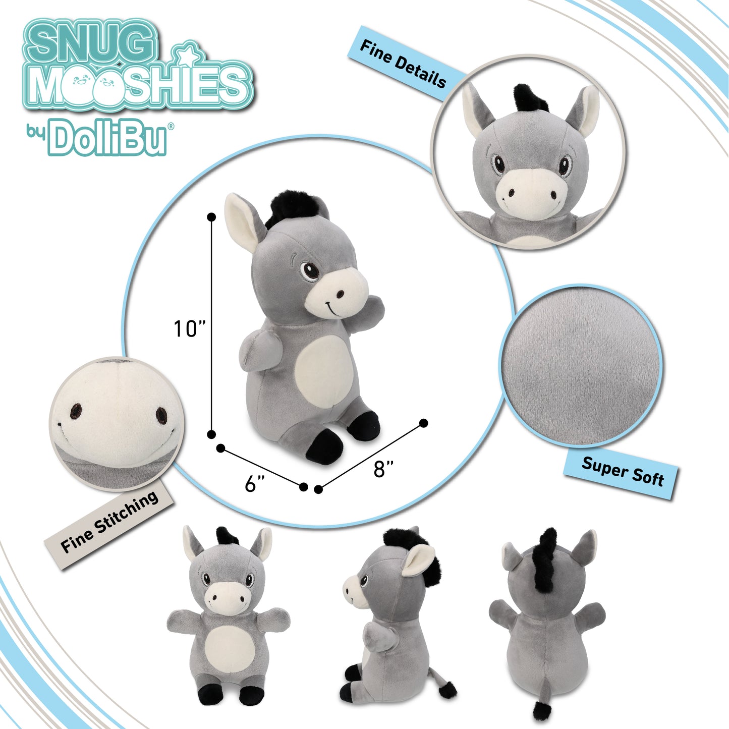 SNUG-MOOSHIES PLUSH - STANDING DONKEY