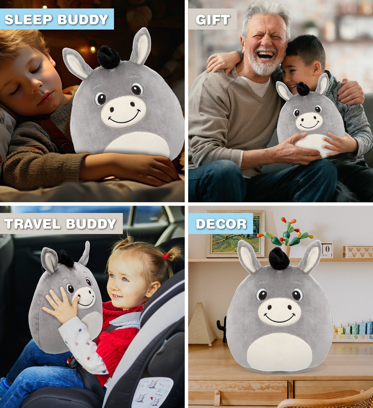 SNUG-MOOSHIES PLUSH - DONKEY 10"