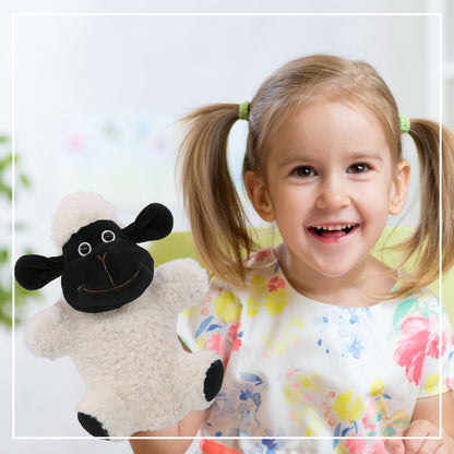 SUPER SOFT PLUSH HAND PUPPET - BLACK NOSE SHEEP