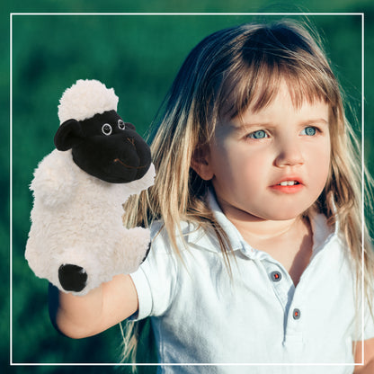 SUPER SOFT PLUSH HAND PUPPET - BLACK NOSE SHEEP