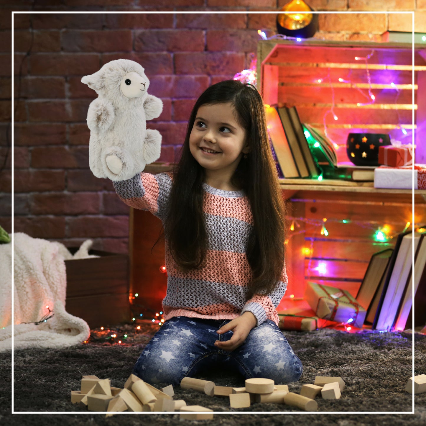 SUPER SOFT PLUSH HAND PUPPET - SHEEP