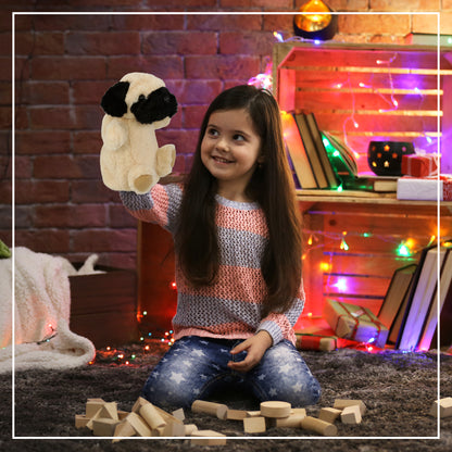SUPER SOFT PLUSH HAND PUPPET - PUG DOG