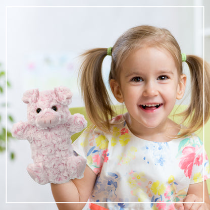 SUPER SOFT PLUSH HAND PUPPET - PIG