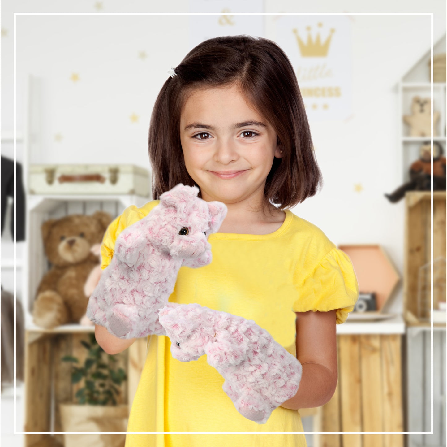 SUPER SOFT PLUSH HAND PUPPET - PIG