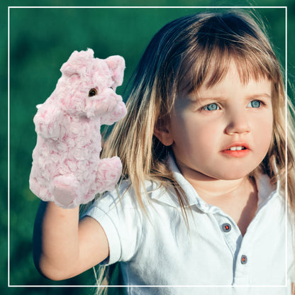 SUPER SOFT PLUSH HAND PUPPET - PIG